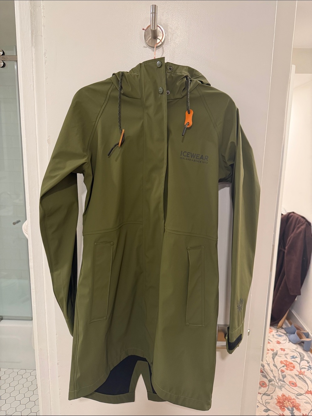 Icewear Women's Olive Green Waterproof Hooded Jacket